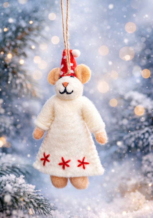 Handmade Felt Animal Hanging Ornaments Set