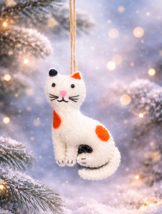Felt Cat Hanging Ornament Set