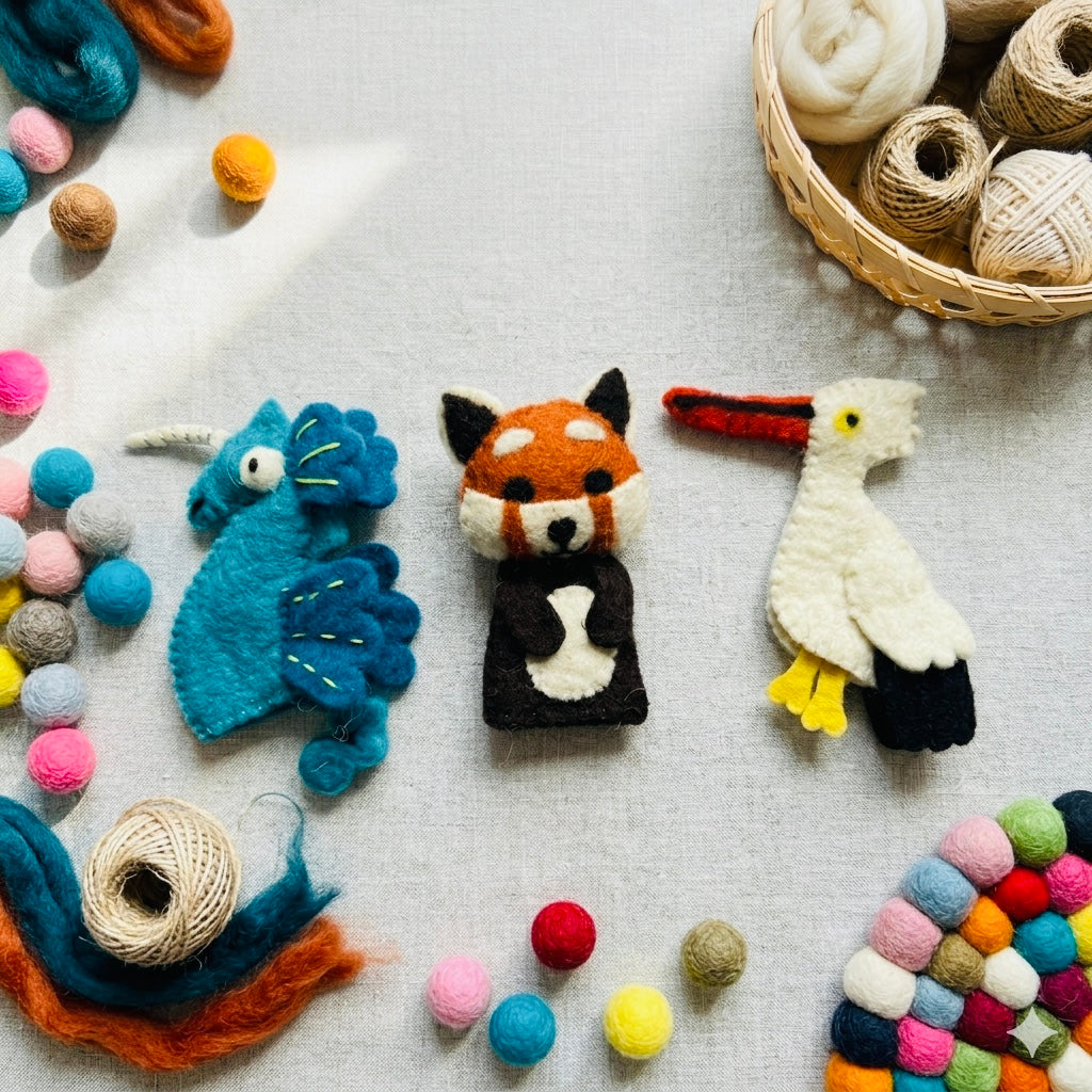 Mix Design Felt Finger Puppets – 10pcs Set