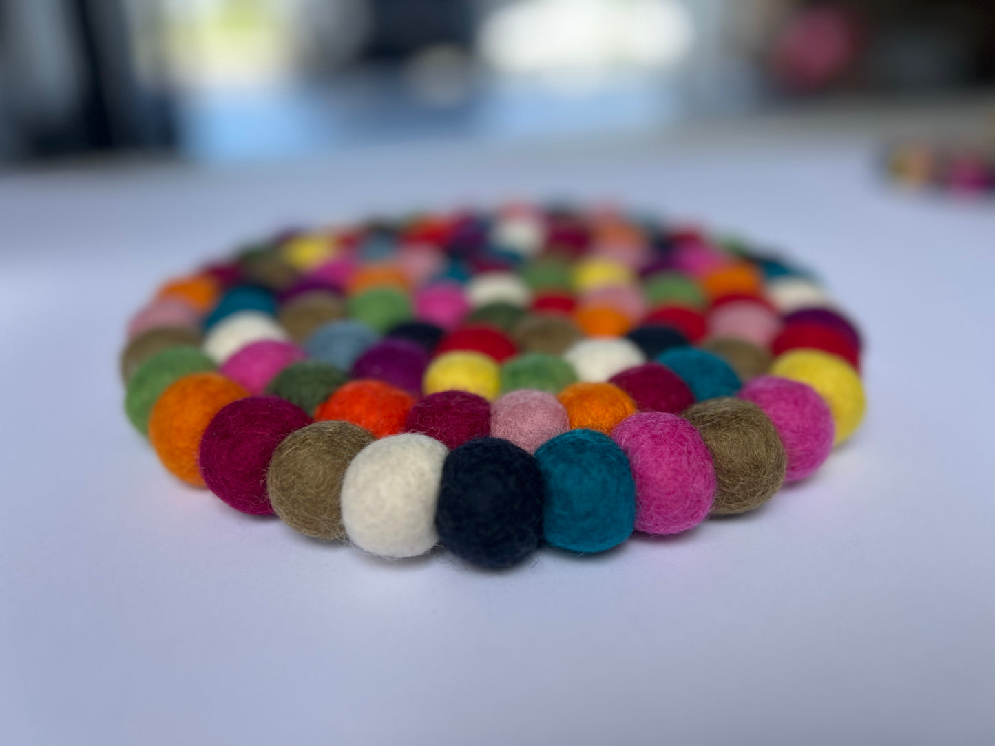 Multicoloured Felt Trivet Set