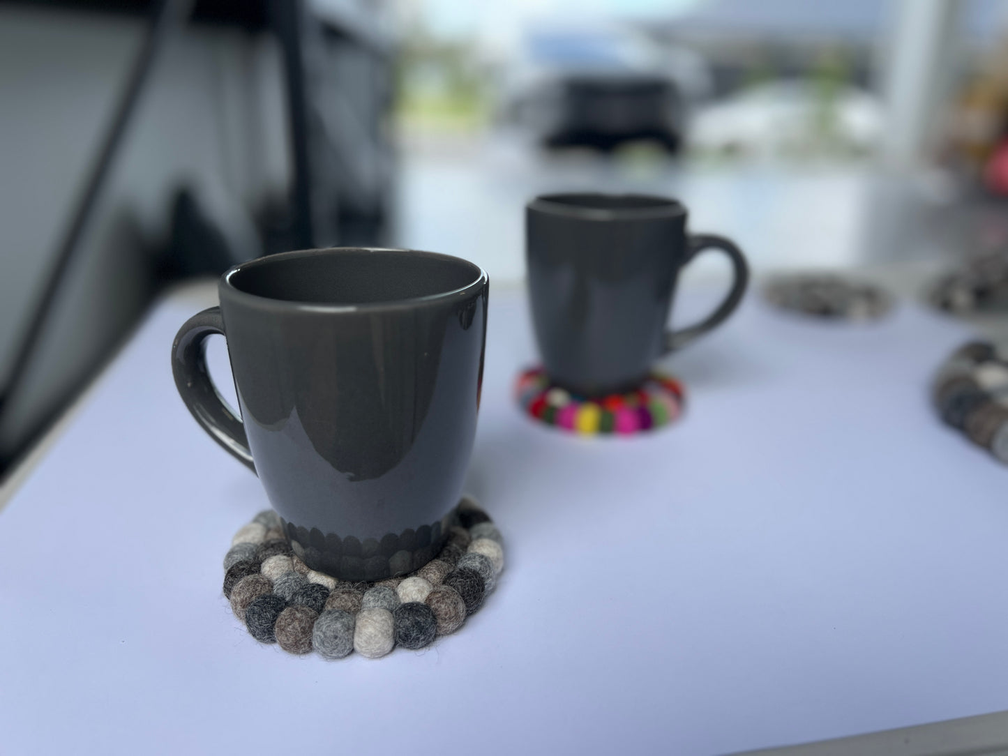 Natural Felt Trivet Set