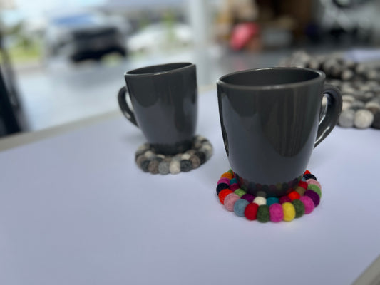 Multicoloured Felt Trivet Set