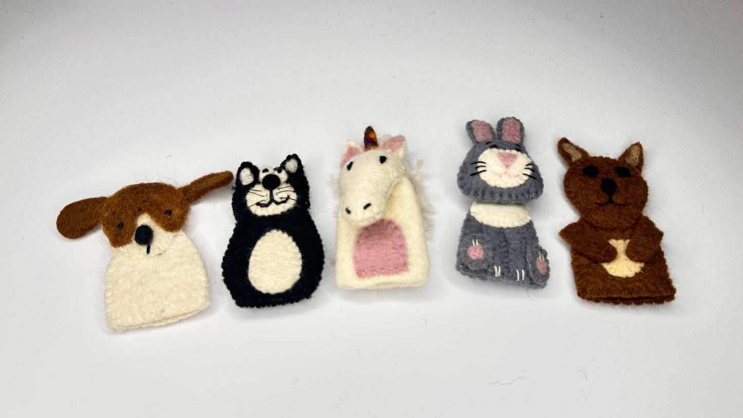 Felt Storytime Finger Puppets (Set of 5)
