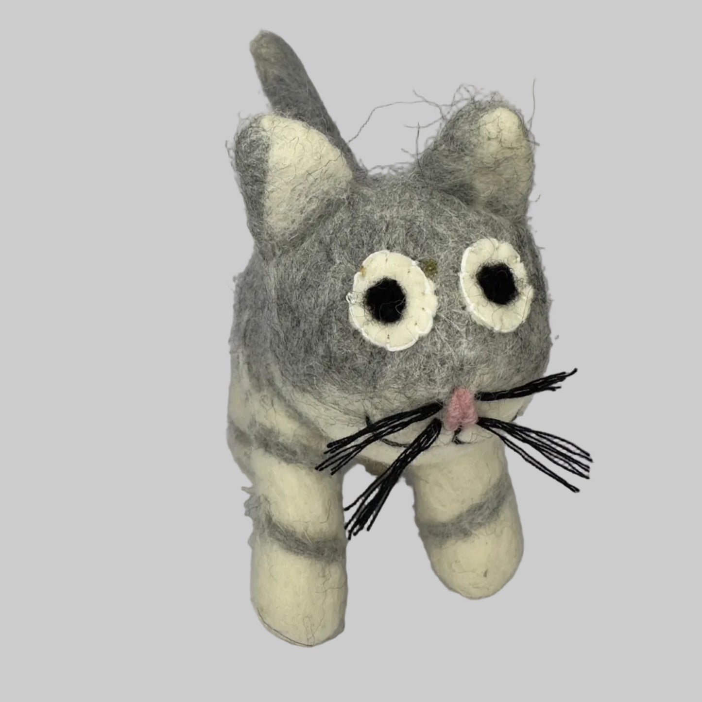 Whiskers the Curious Felt Cat