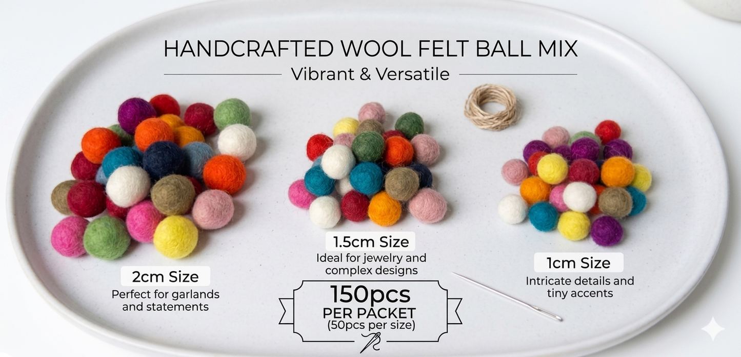 Multicoloured Felt Balls