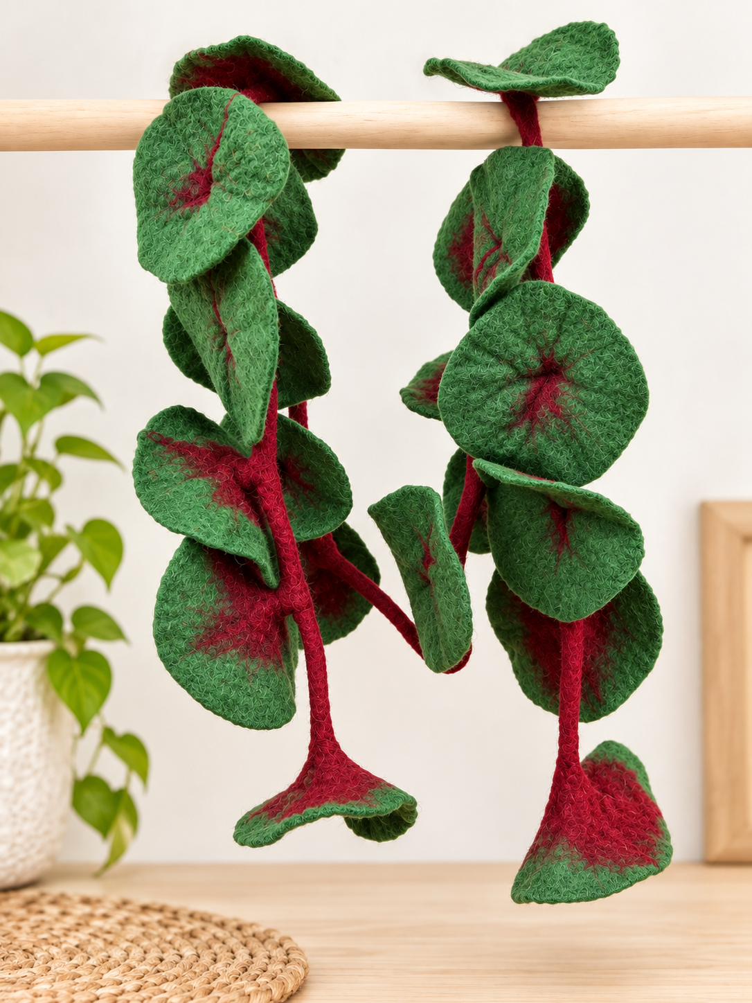 Large Felt 12cm Flower Garland | Handmade Wool Felt Floral Garland – 170 cm
