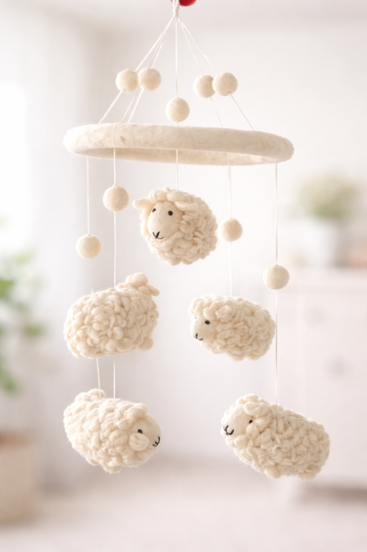 Sheep Dreams Baby Cot Mobile