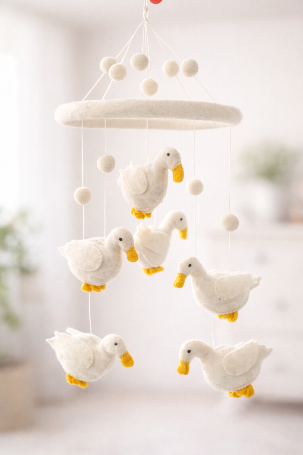 Baby Duck Felt Crib Mobile