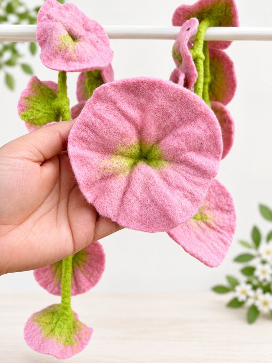Large Felt 12cm Flower Garland | Handmade Wool Felt Floral Garland – 170 cm