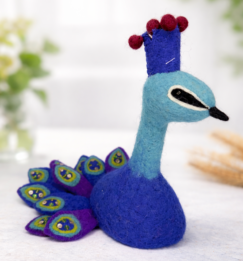 Decorative Felt Peacock Egg Warmer
