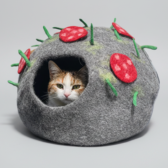 Felt Mushroom Woodland Cat Cave
