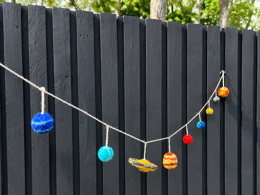 Celestial Felt Planet Garland