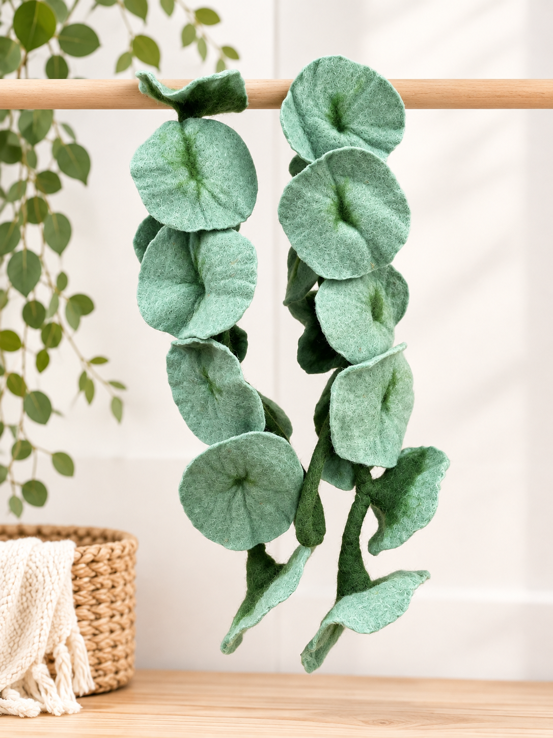 Large Felt 12cm Flower Garland | Handmade Wool Felt Floral Garland – 170 cm