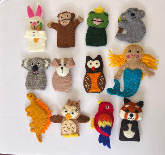 Wholesale 20-Piece Handmade Felt Finger Puppet Set