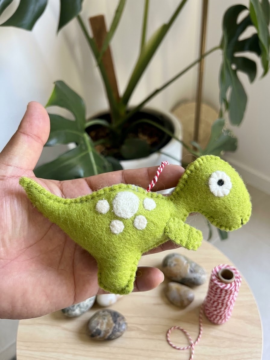 Felt Dinosaur Ornament – Dinosaur Christmas Tree Decoration
