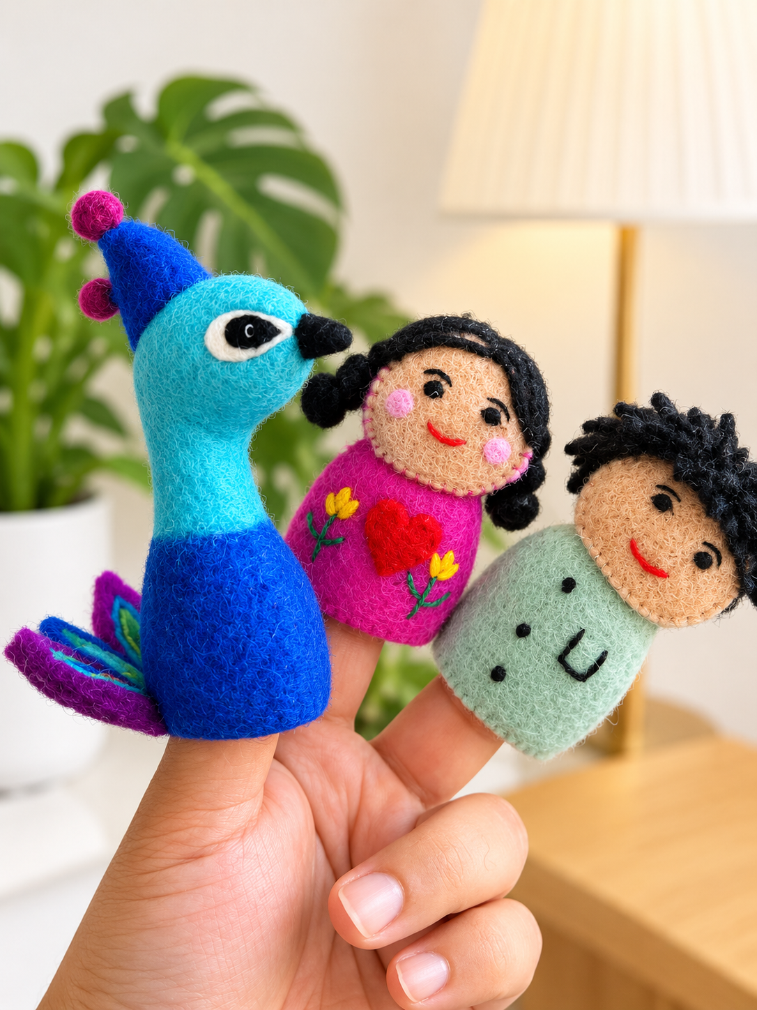 Wool Felt Finger Puppets – Storytelling Toys for Kids