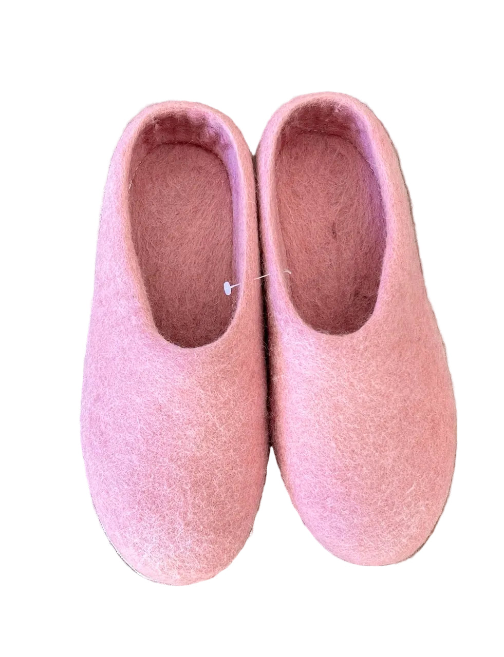 Blush Pink Felt Wool Slippers
