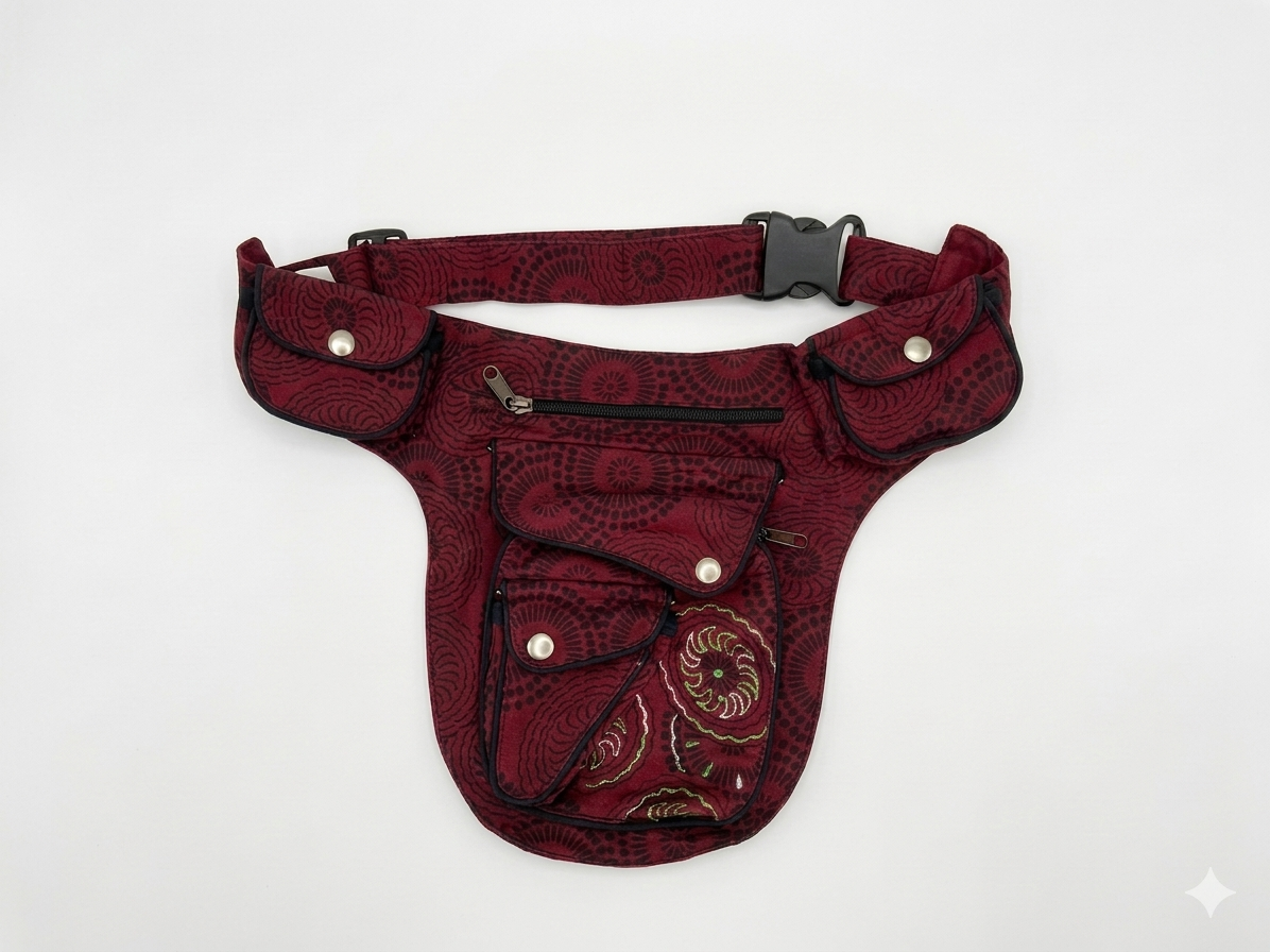 Handmade Utility Fanny Pack | Multi-Pocket Adjustable Hip Bag