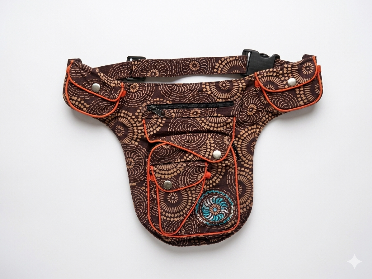 Handmade Utility Fanny Pack | Multi-Pocket Adjustable Hip Bag