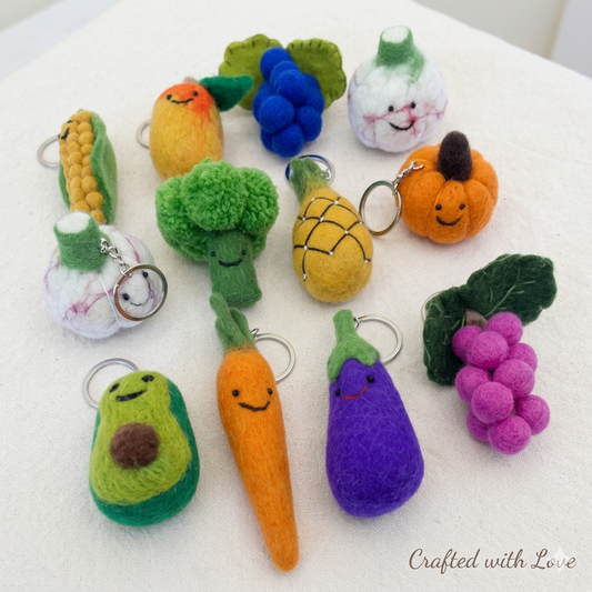 Felt Fruit & Veggie Keychains
