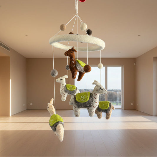 Llama Dreams Felt Baby Mobile