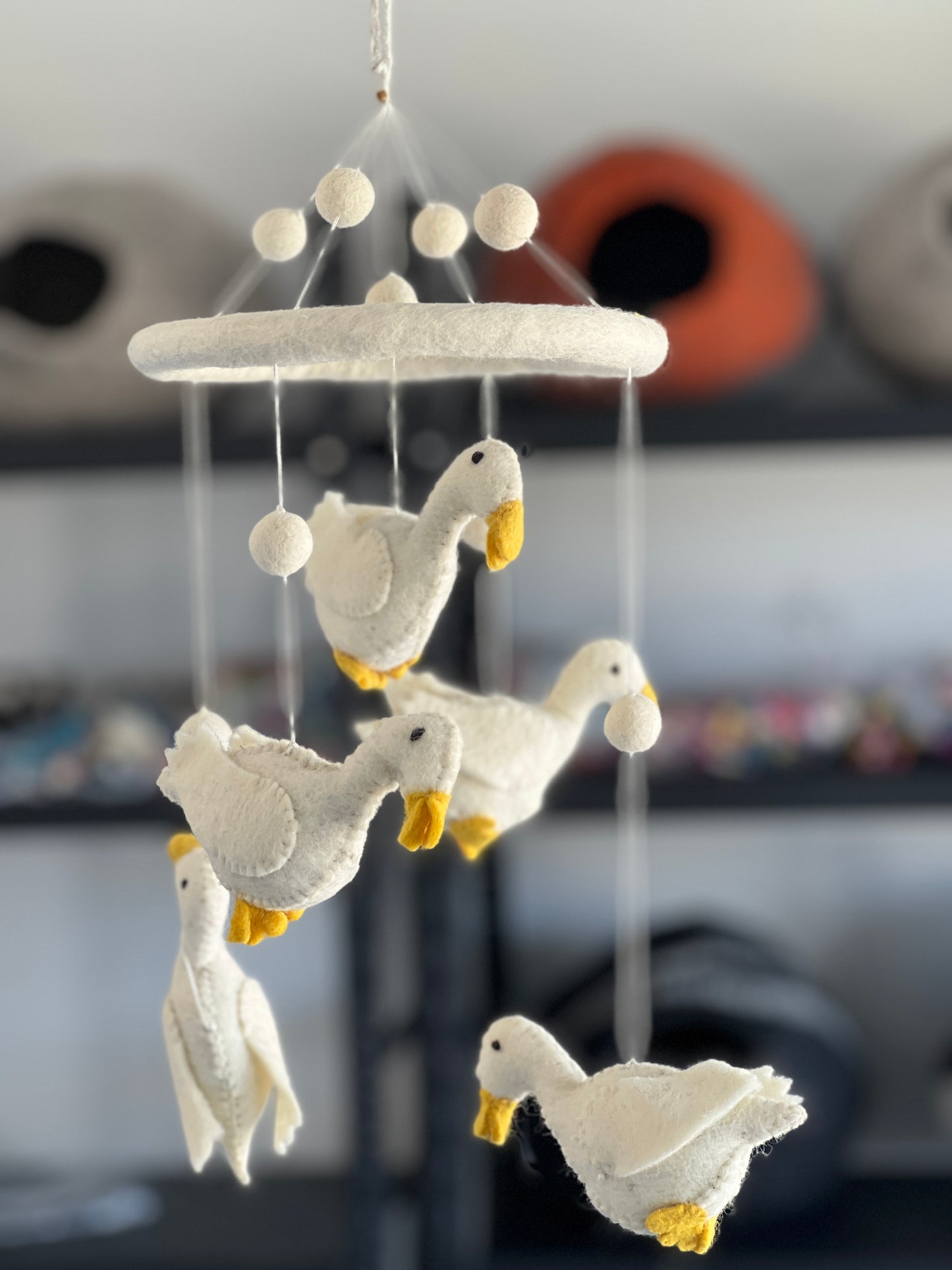 Baby Duck Felt Crib Mobile