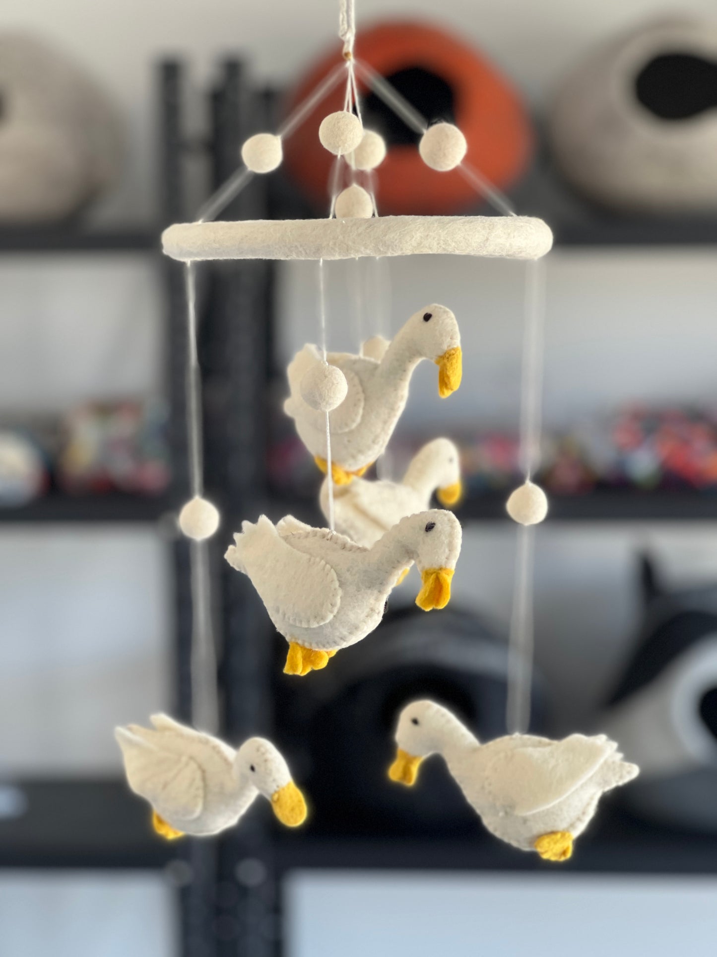 Baby Duck Felt Crib Mobile
