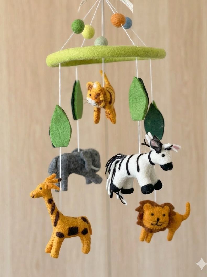 Mixed Animal Cot Mobile