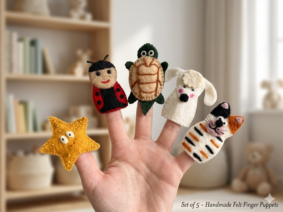 Pocket Pal Finger Poppets (Set of 5)