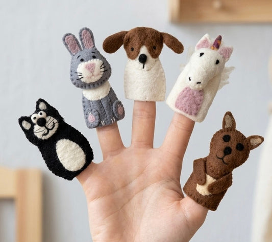 Felt Storytime Finger Puppets (Set of 5)