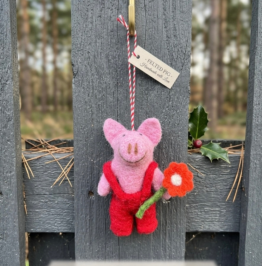 Handmade Felt Animal Hanging Ornaments Set