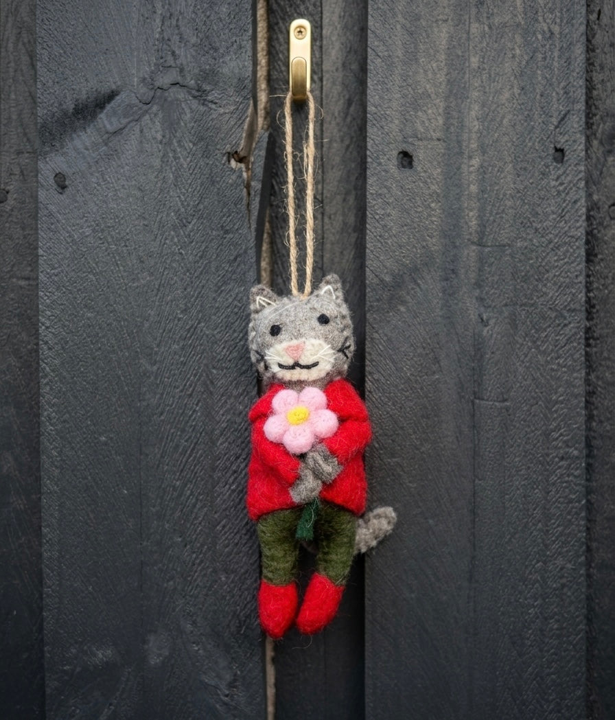 Handmade Felt Animal Hanging Ornaments Set