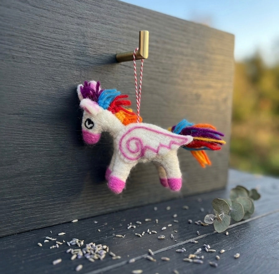 Handmade Felt Animal Hanging Ornaments Set