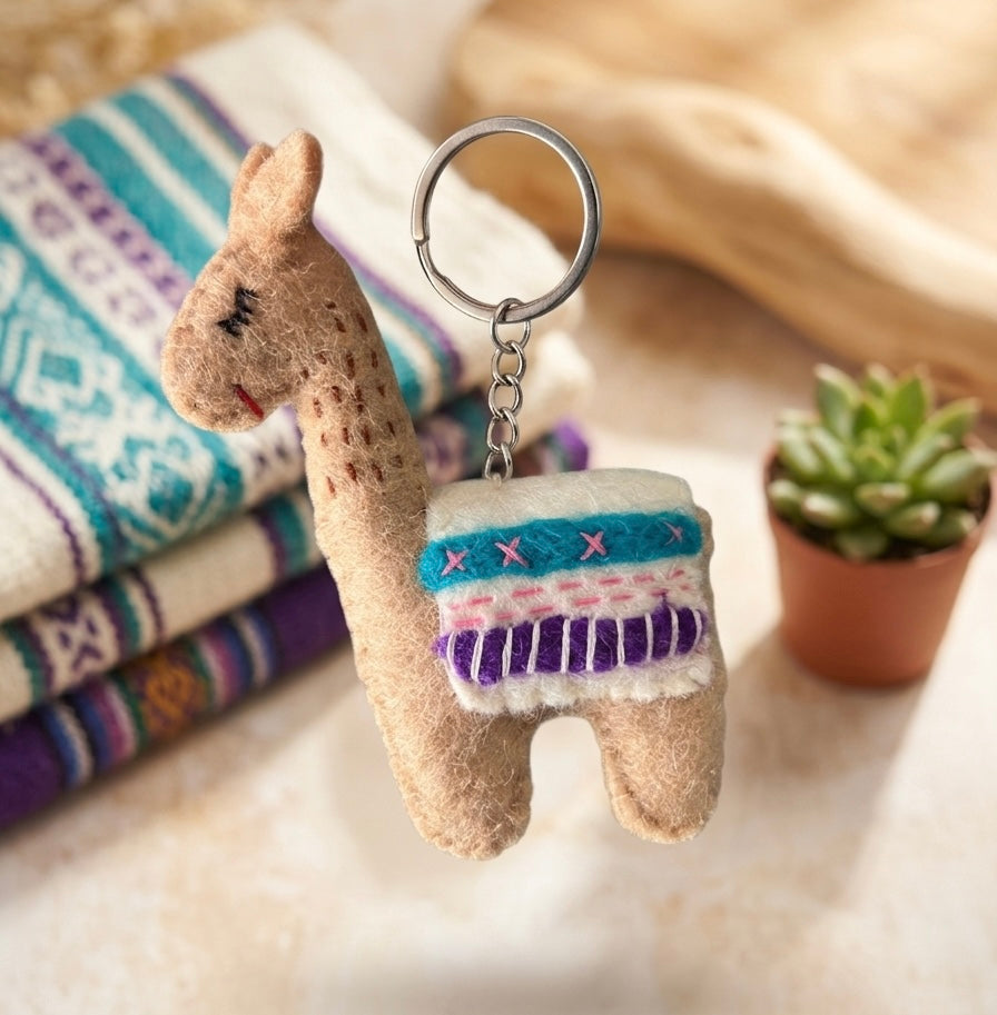 Handmade Felt Mix Animal Keychain