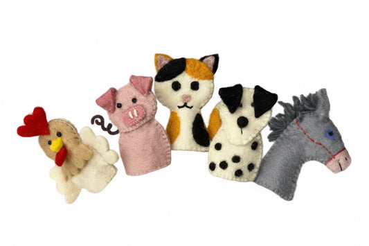 Farm Animal Finger Puppets (Set of 5)