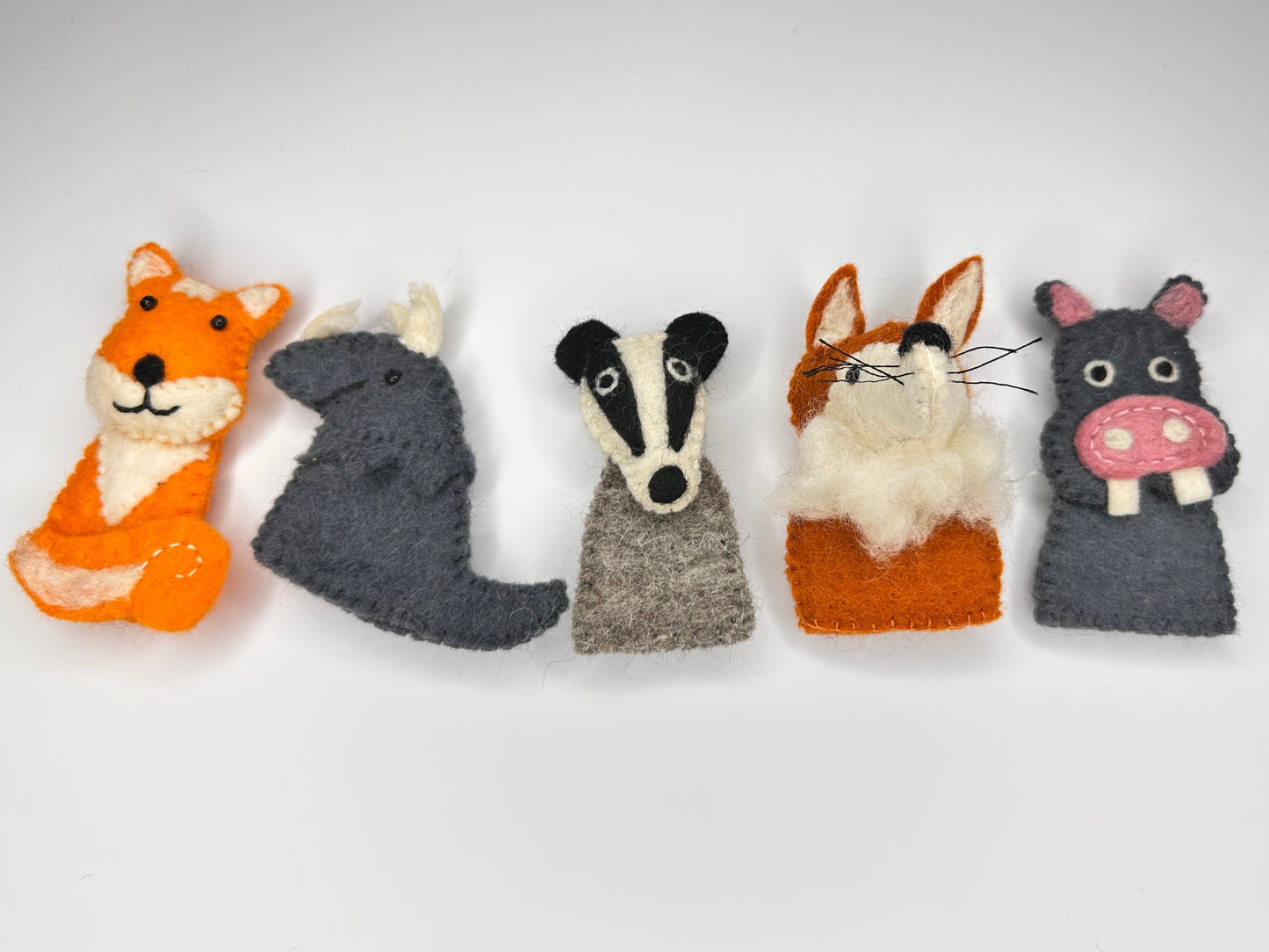Felt Woodland Animal Finger Puppets (Set of 5)