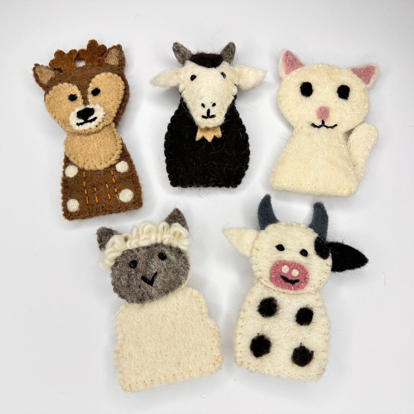 Felt Farm Friends Finger Puppets (Set of 5)