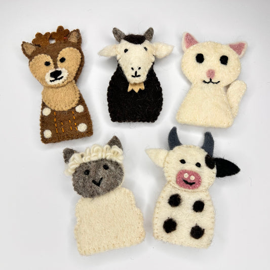 Felt Farm Friends Finger Puppets (Set of 5)
