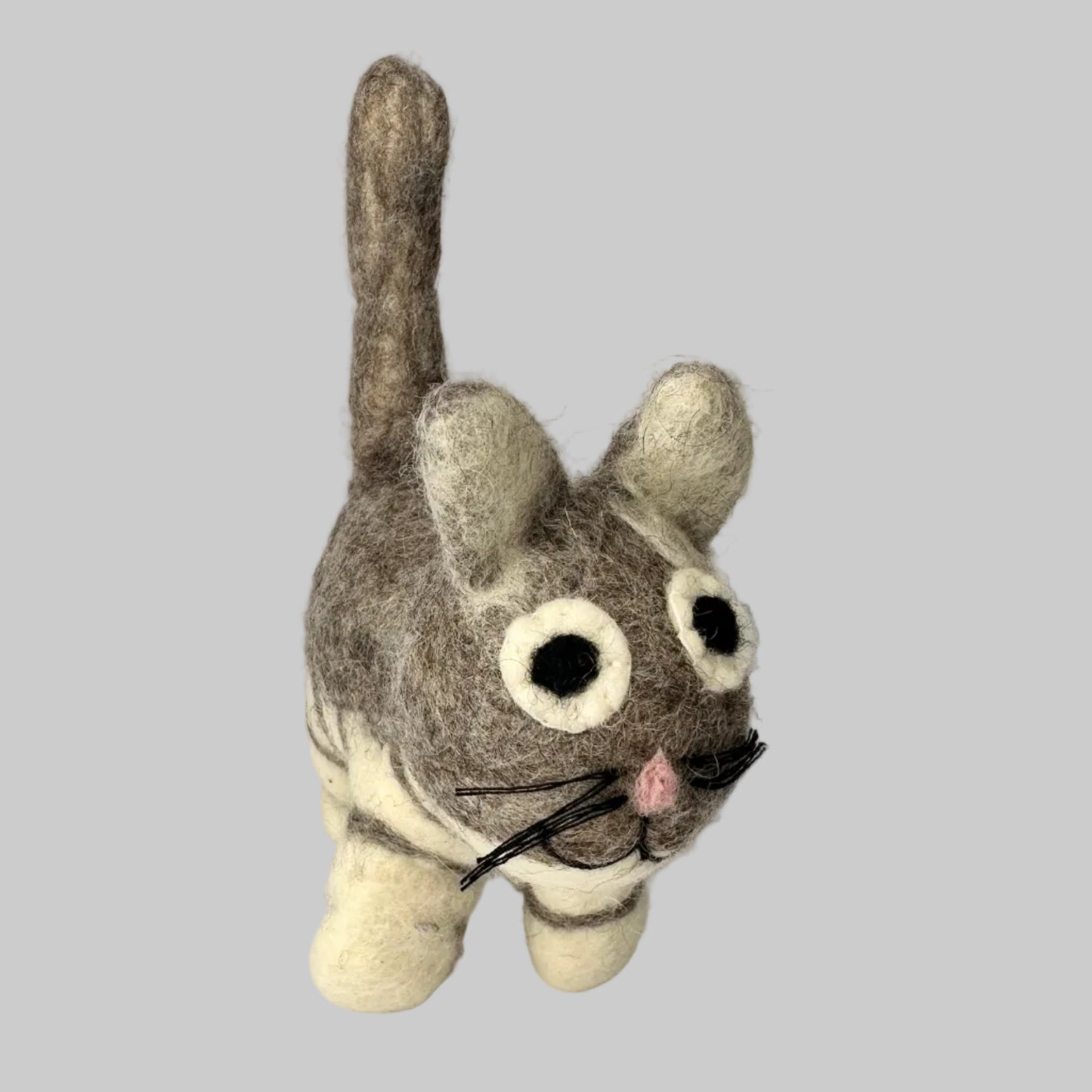 Whiskers the Curious Felt Cat