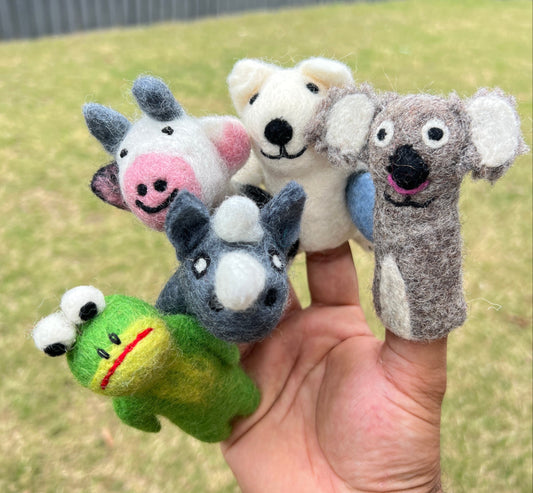 3D Felt Animal Finger Puppets