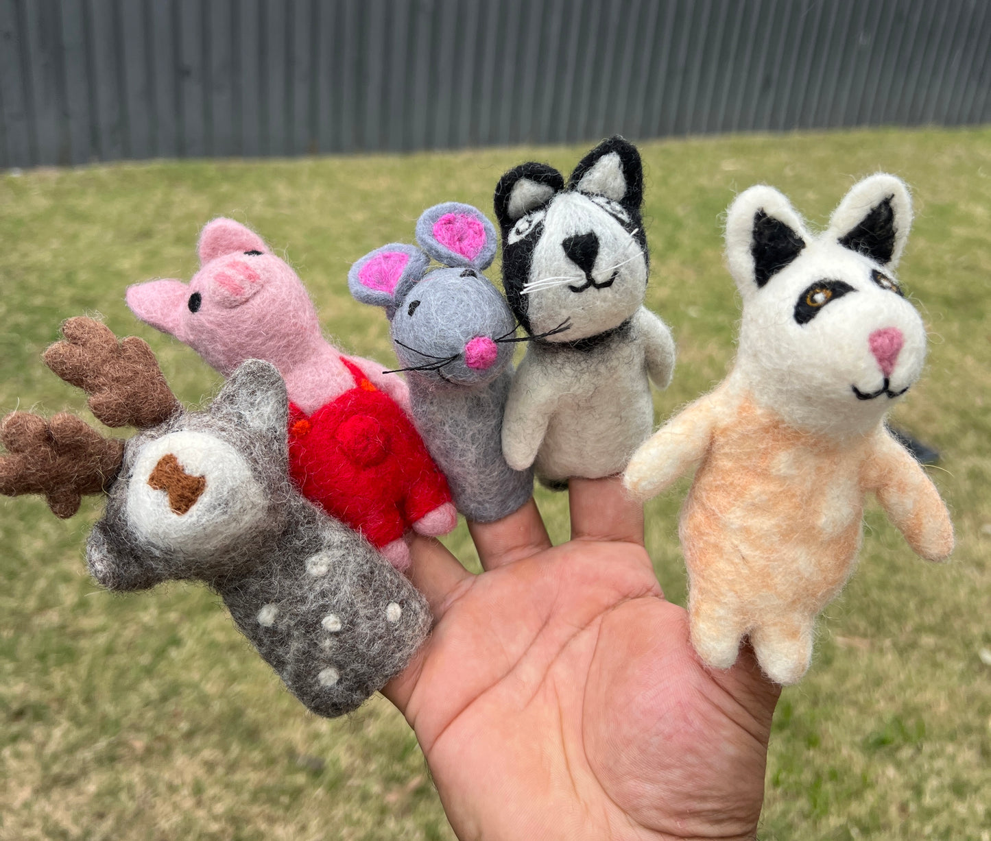 3D Felt Finger Puppet Set – Woodland & Farm Friends