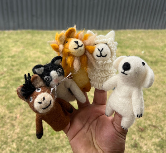 3D Handcrafted Felt Finger Puppets