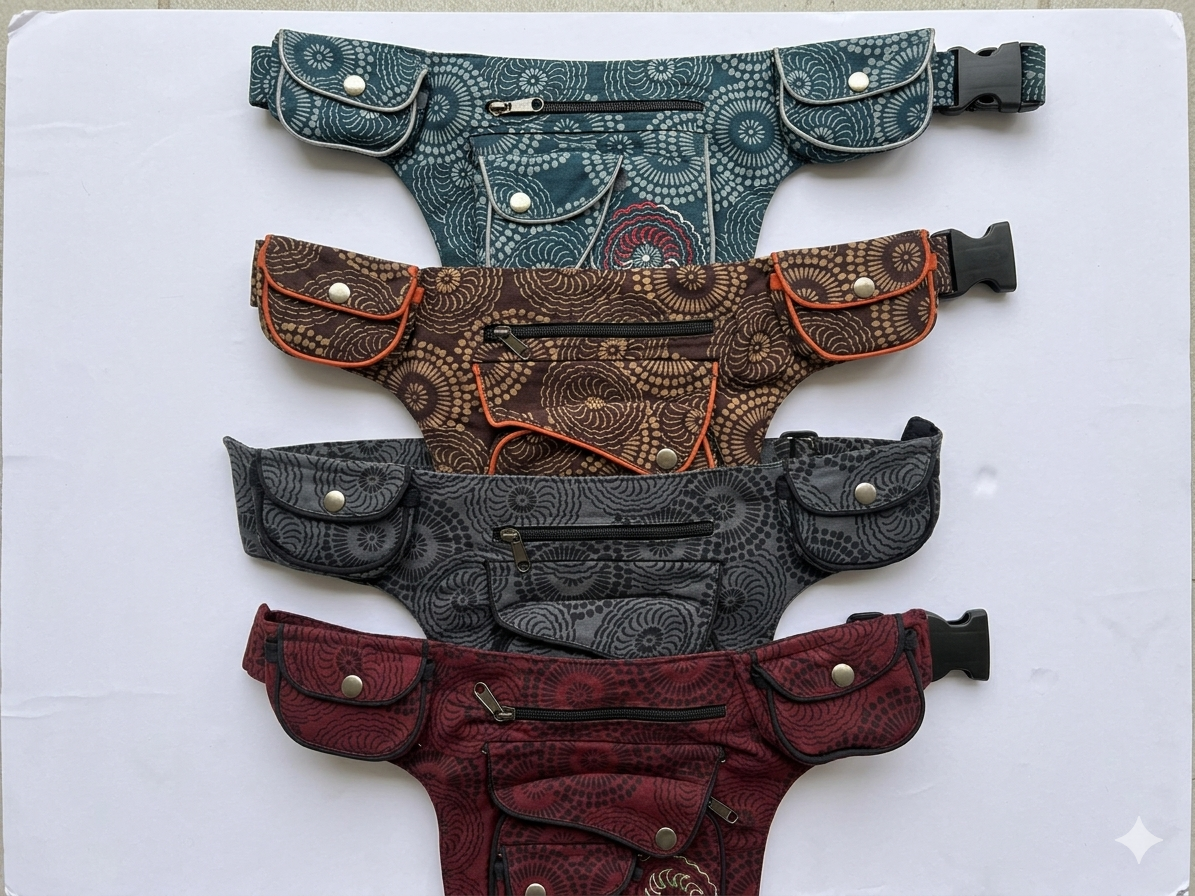 Handmade Utility Fanny Pack | Multi-Pocket Adjustable Hip Bag