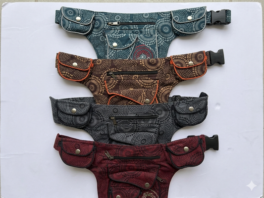 Handmade Utility Fanny Pack | Multi-Pocket Adjustable Hip Bag