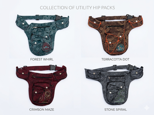 Handmade Utility Fanny Pack | Multi-Pocket Adjustable Hip Bag