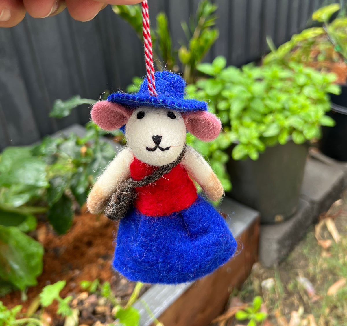 🎄 Festive Felt Sheep Christmas Ornaments