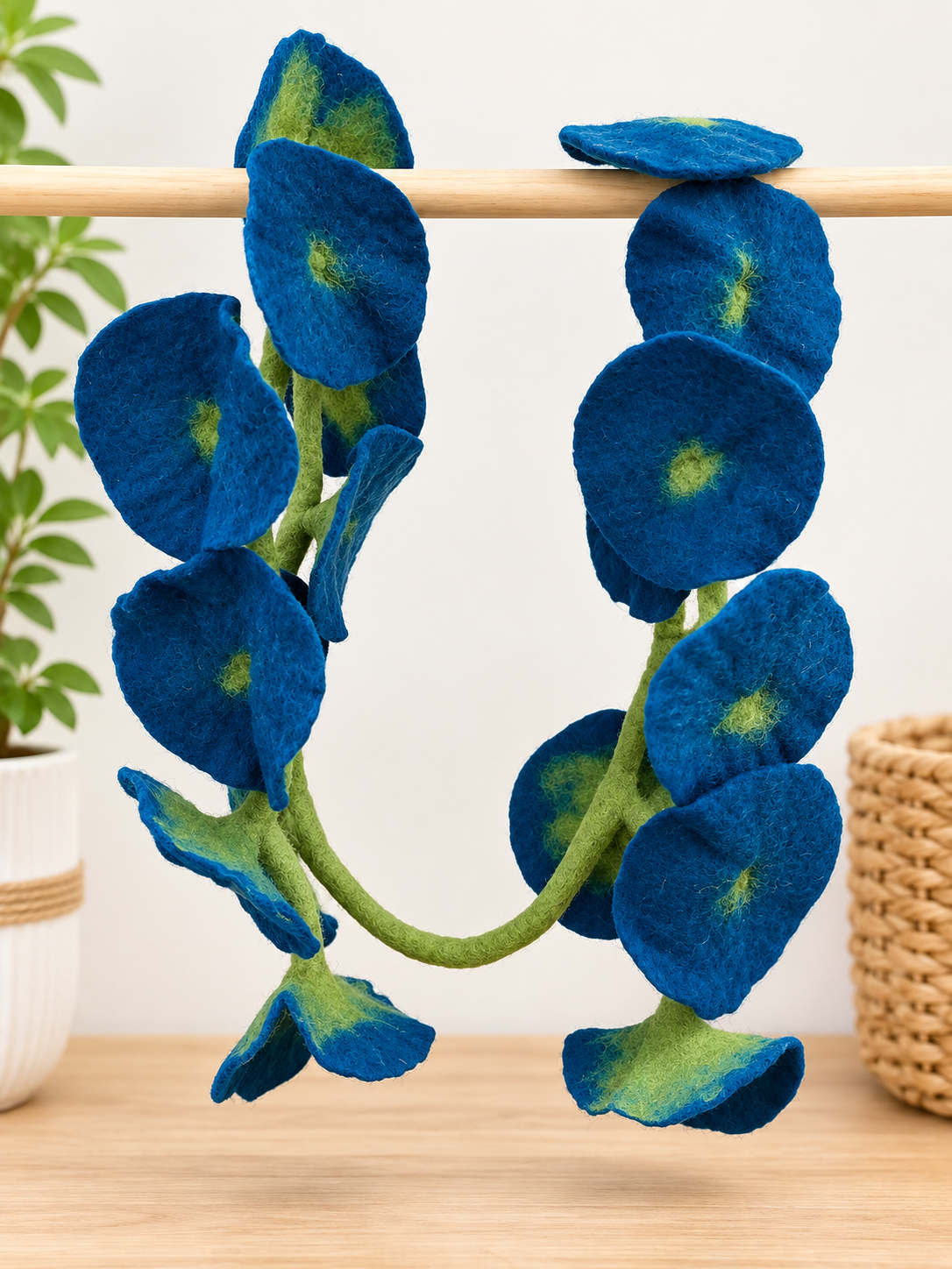 Large Felt 12cm Flower Garland | Handmade Wool Felt Floral Garland – 170 cm