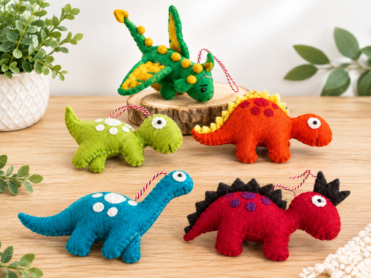 Felt Dinosaur Ornament – Dinosaur Christmas Tree Decoration